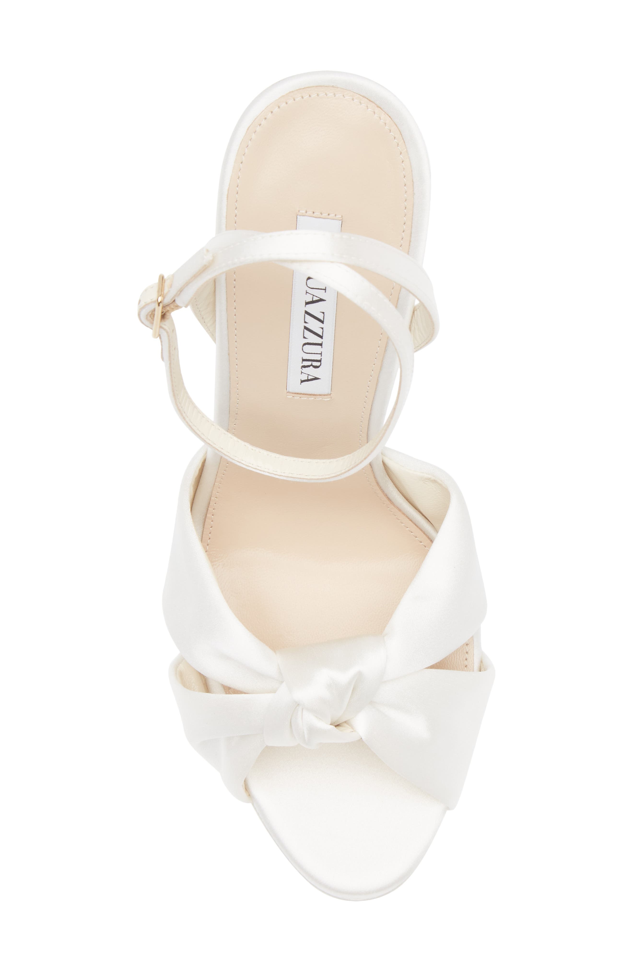 Aquazzura Cupid Bridal Ankle Strap Sandal in White at Nordstrom - 5