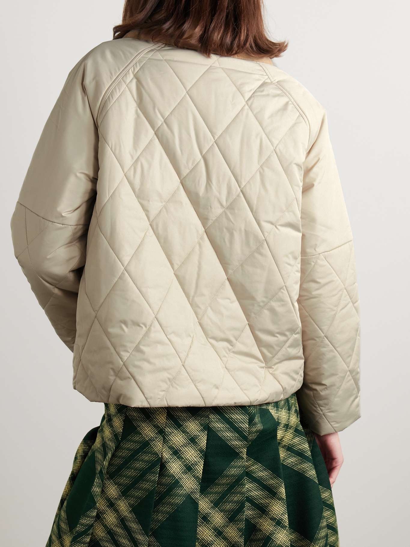 Milby cotton-corduroy trimmed quilted recycled-shell jacket - 4