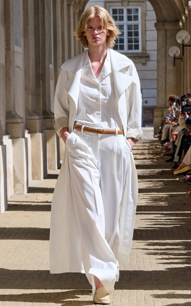 Pisano Belted Trench Coat white 1