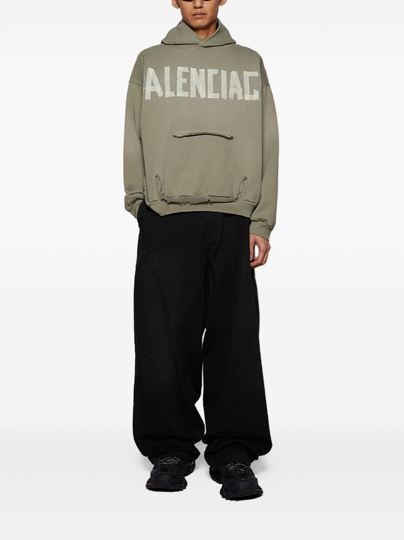 BALENCIAGA buckle-fastening drop-crotch trousers outlook
