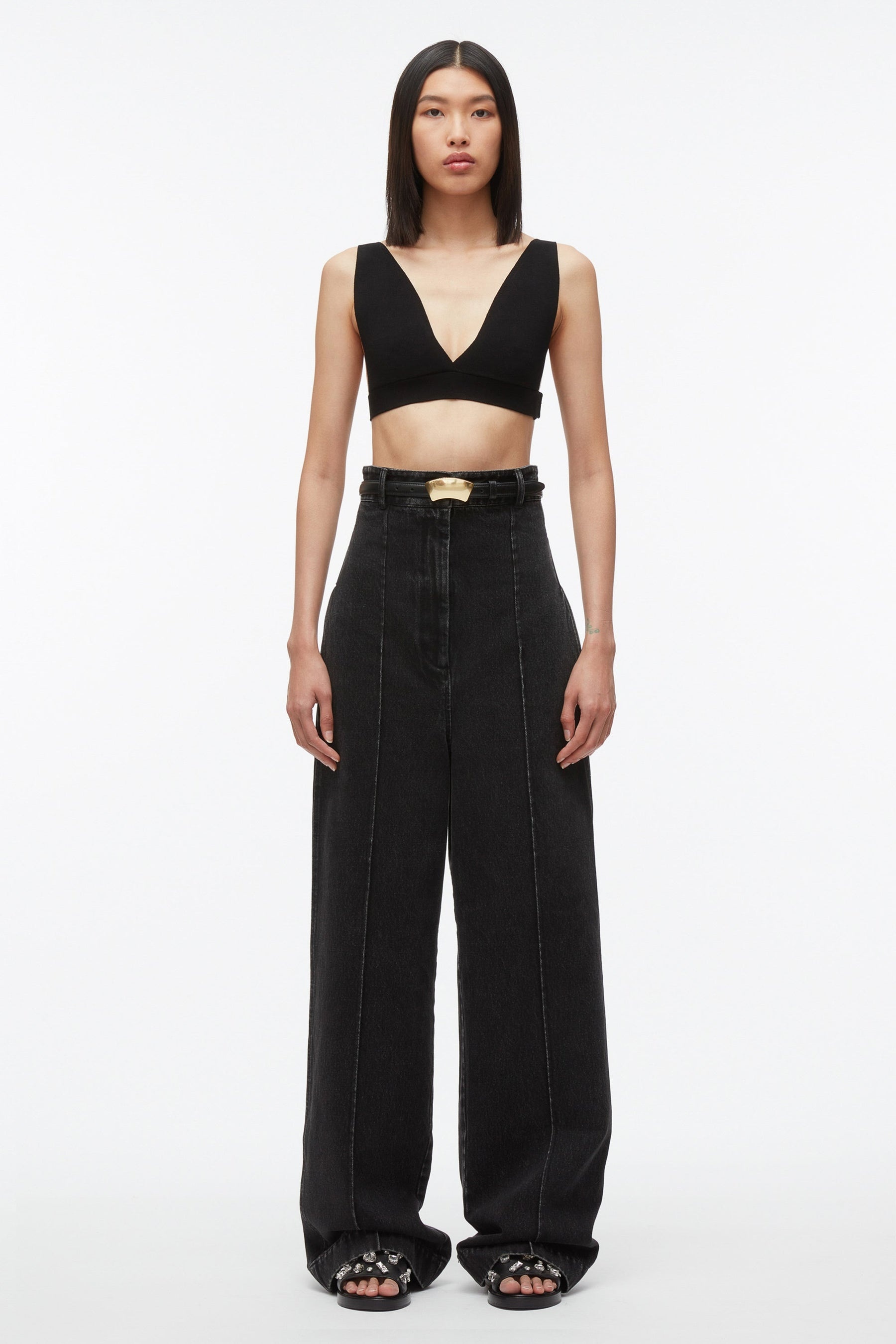 Denim Extreme High Waisted Trouser - 6