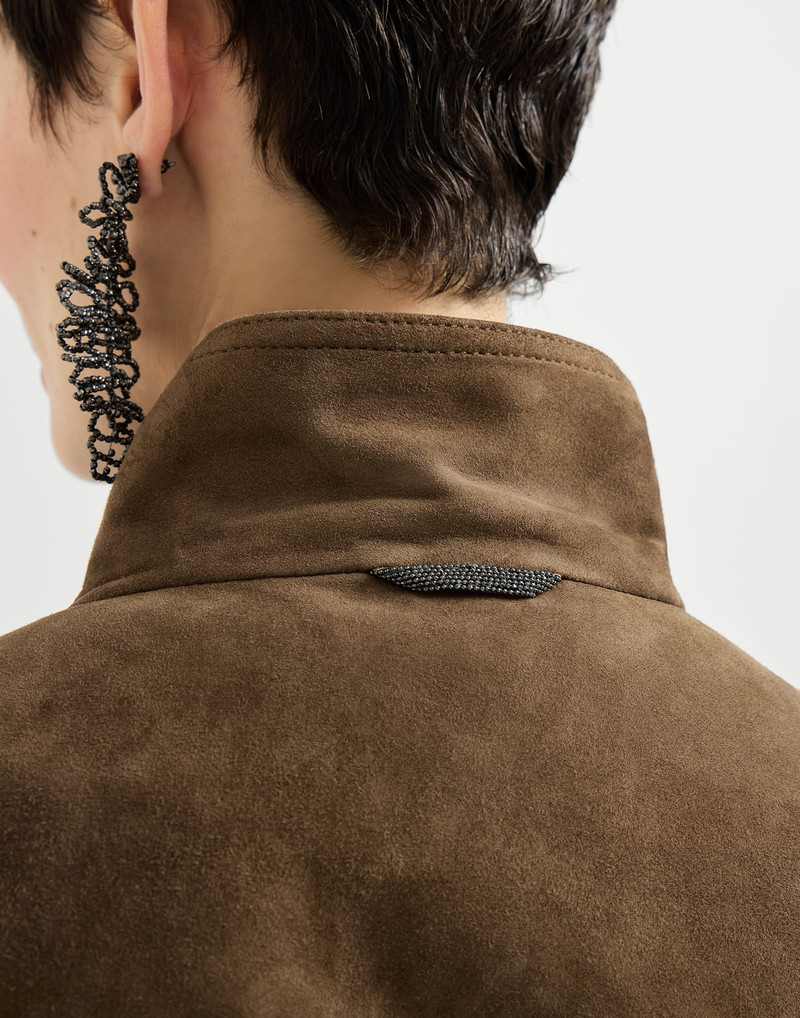Couture suede vest with monili 4