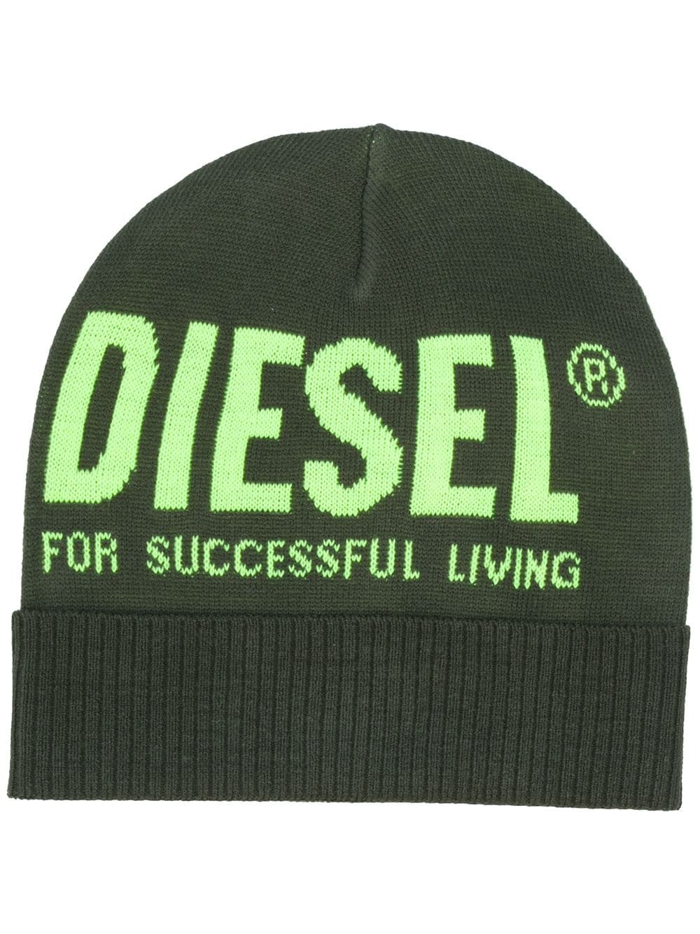 logo print beanie - 1