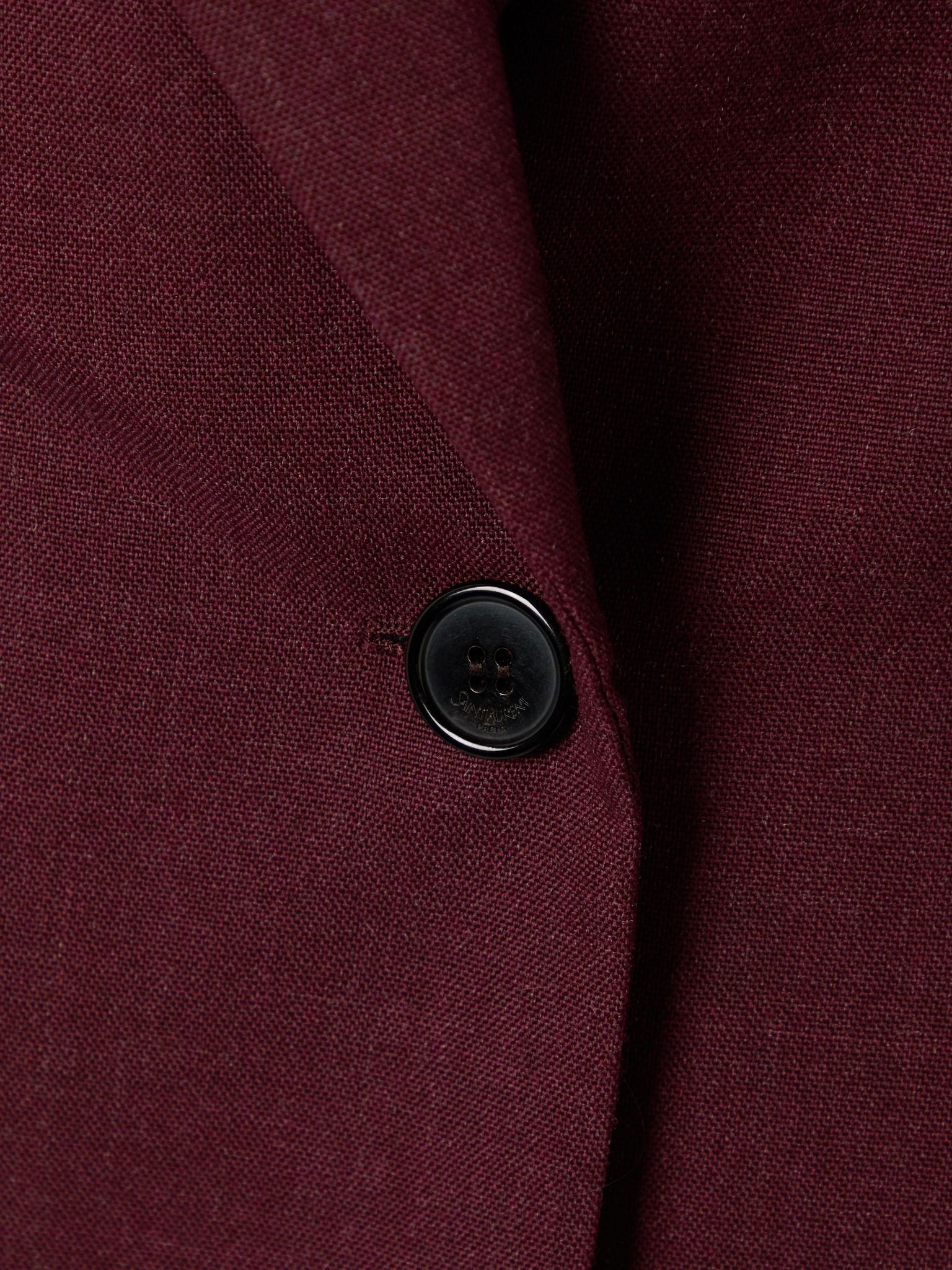 Double-breasted wool blazer Burgundy - 6