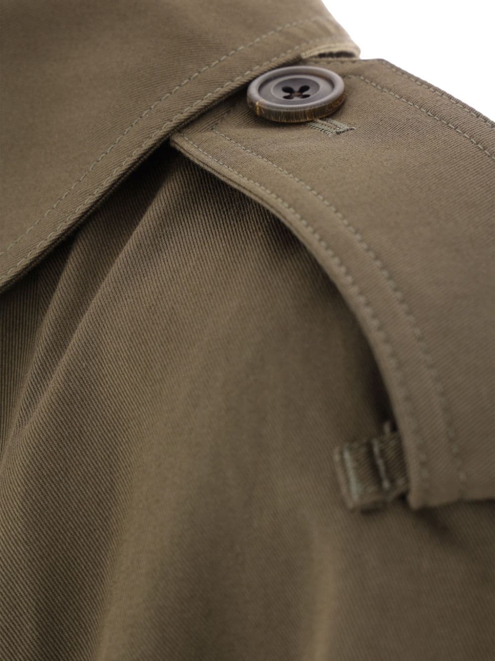 draped belted trench coat - 4