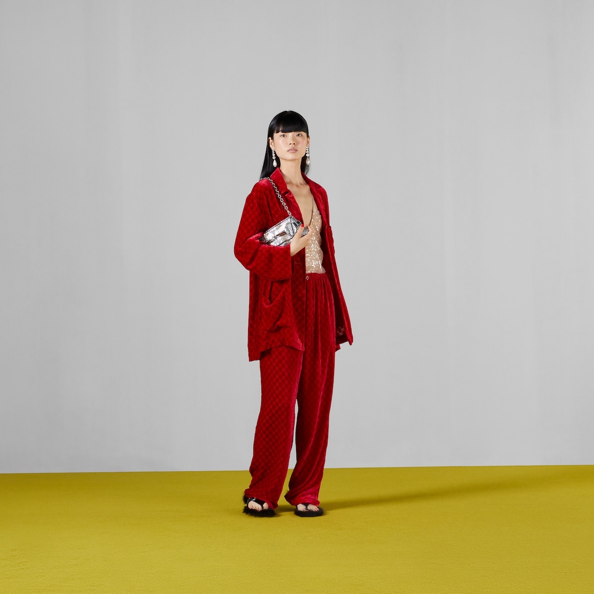 GG devoré velvet pant - 2