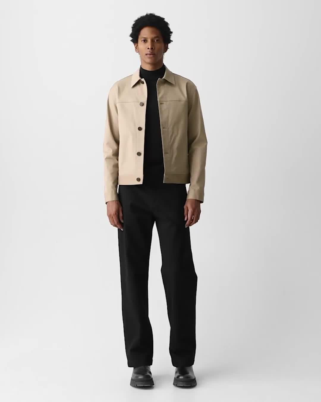 Button Jacket in Twill Stretch - 7