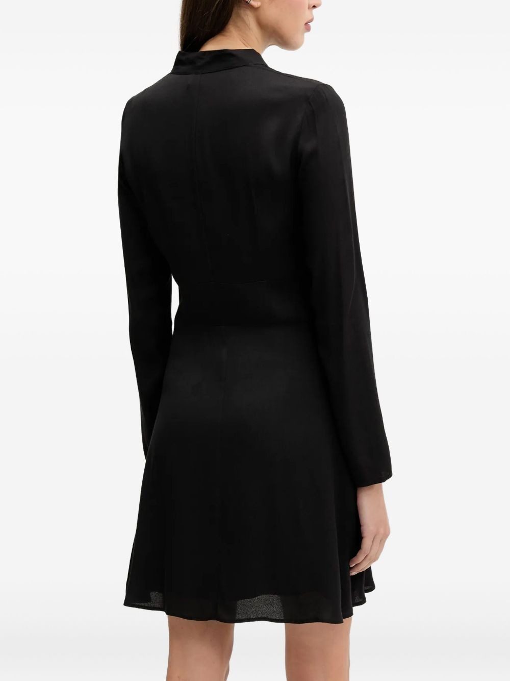 tie-neck A-line mini dress - 3