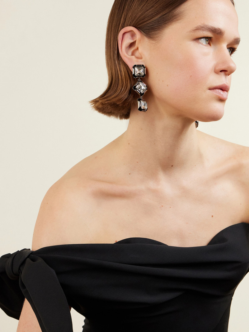 Givenchy Silver-tone Crystal Earrings outlook