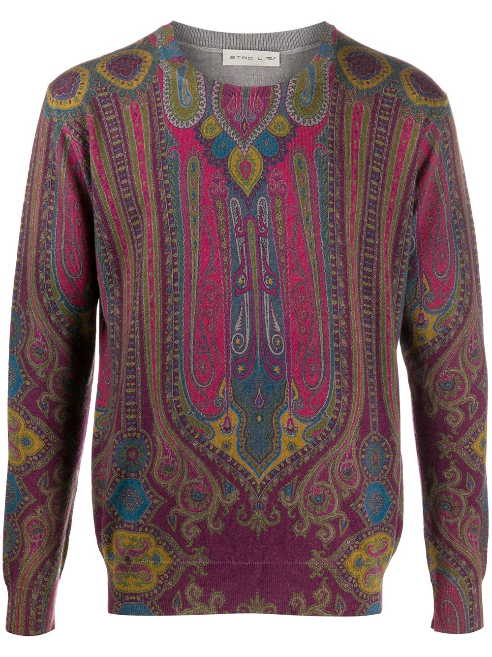 paisley print knit jumper - 1