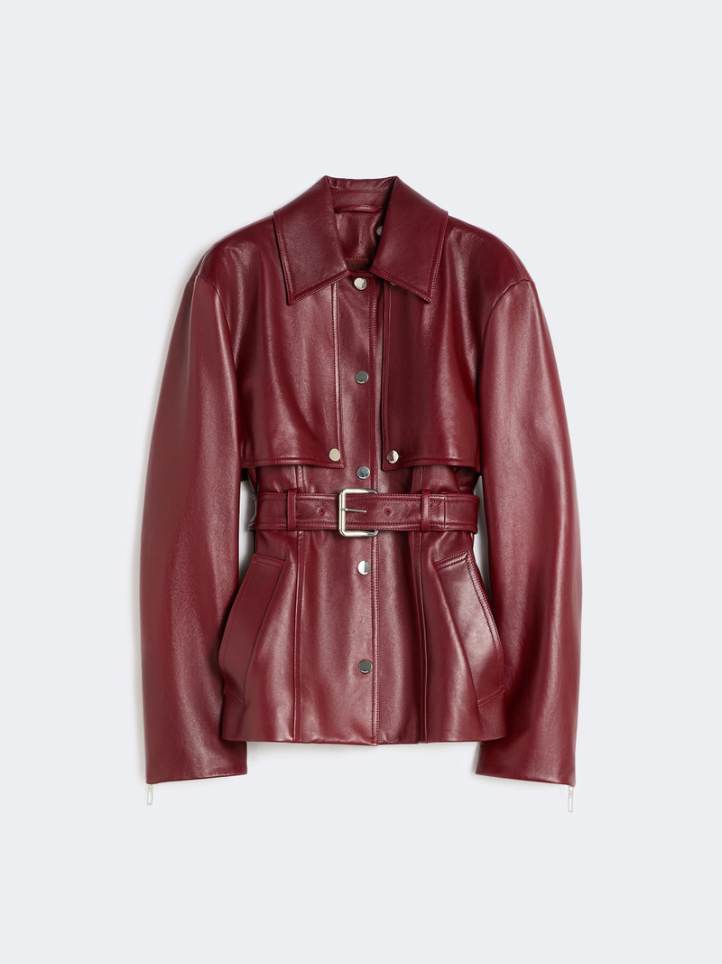 TENZONE Nappa leather two-piece jacket - BORDEAUX 1