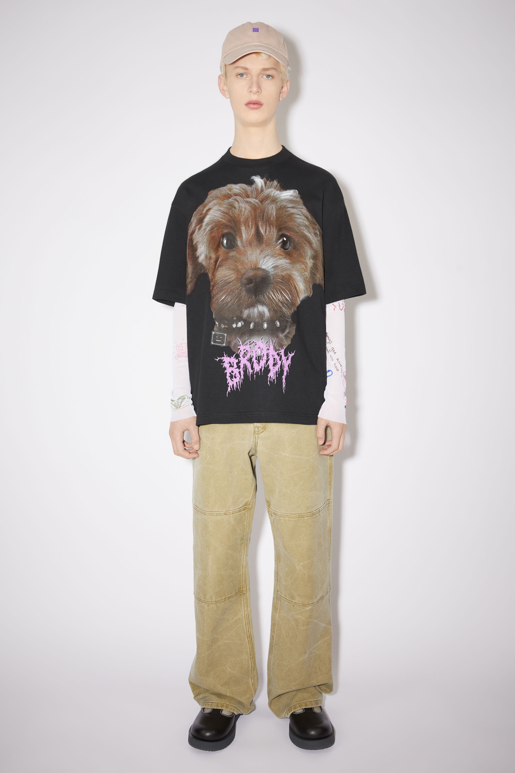 Printed t-shirt - Faded black - 2