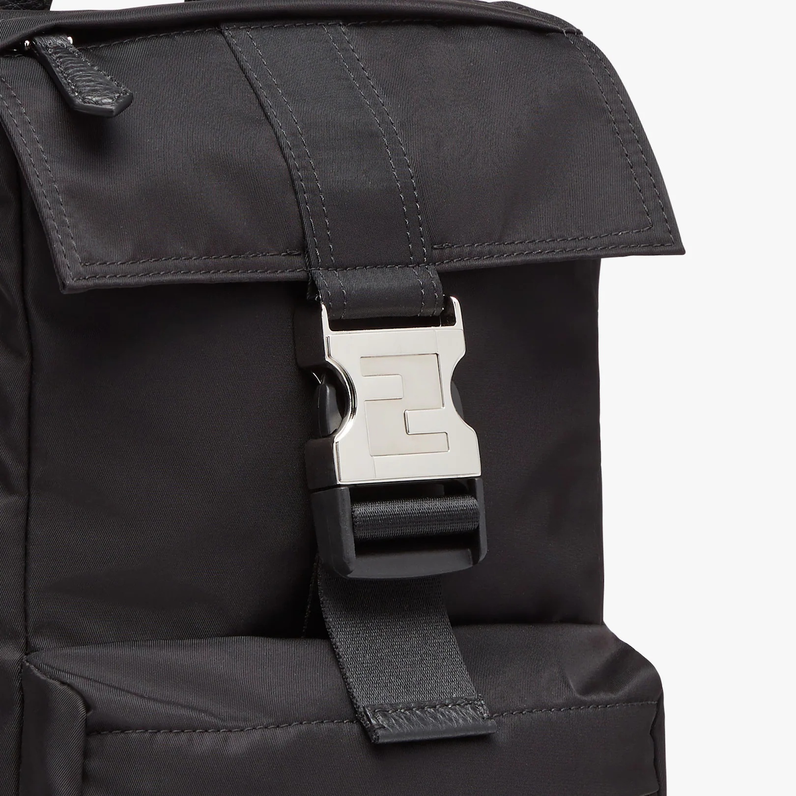 Black nylon backpack - 4