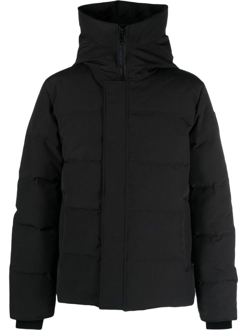 logo-patch down puffer jacket - 1