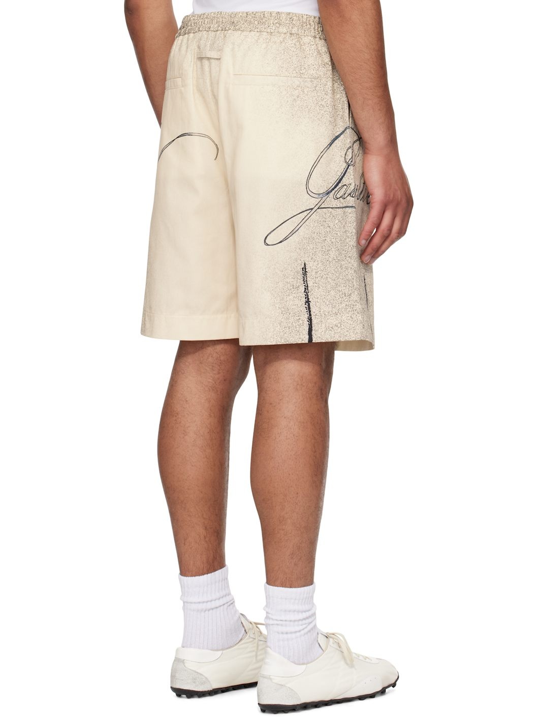 Beige 'The Multi-Tattoo' Shorts - 3
