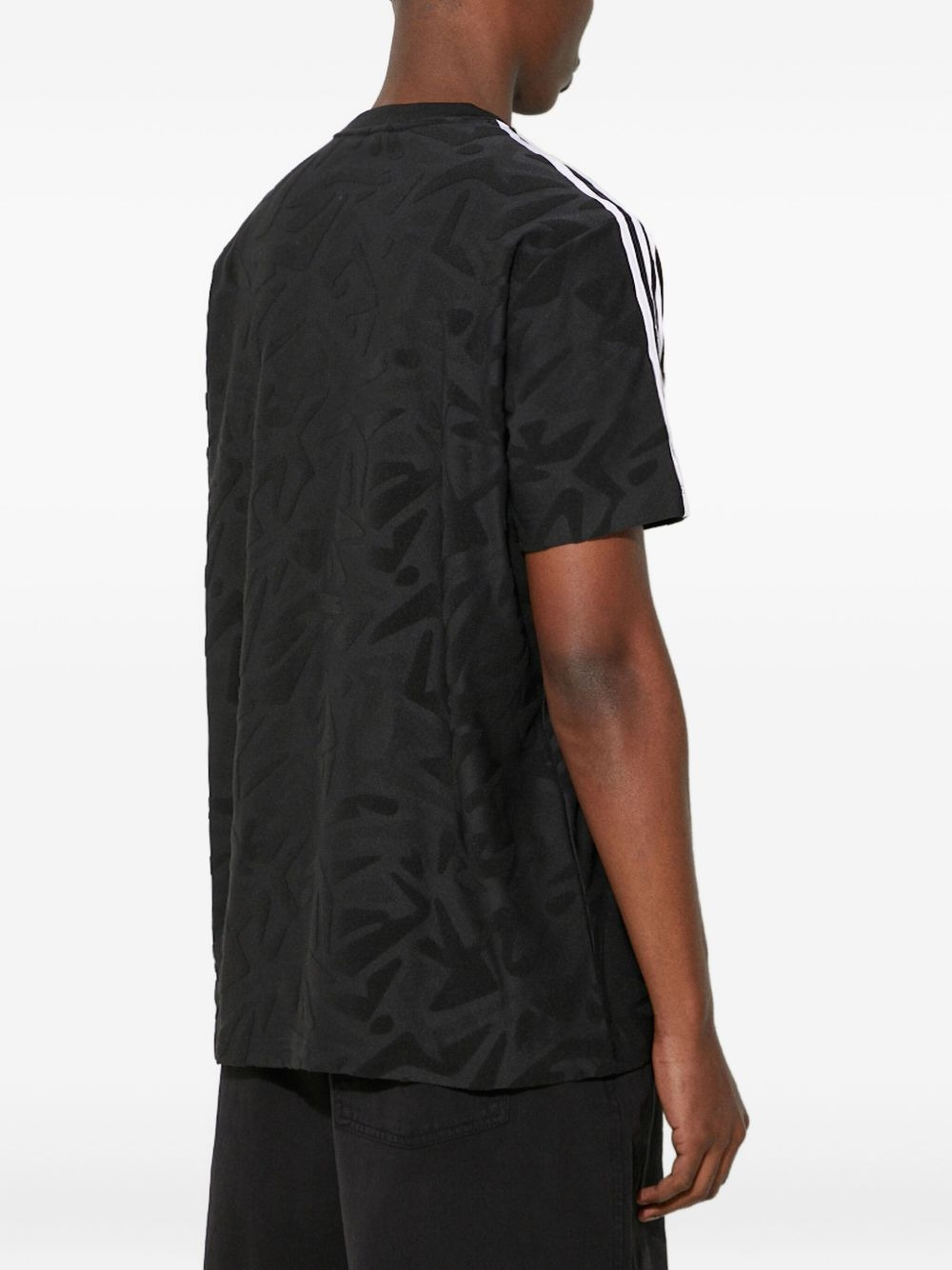 three-stripe abstract-print T-shirt - 3
