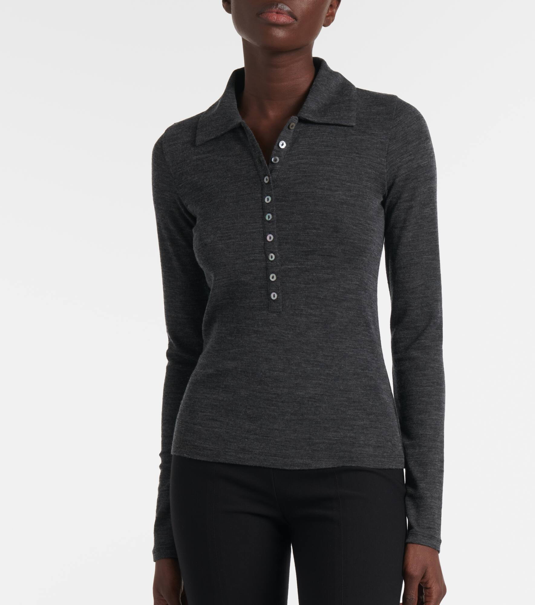 Sheer polo shirt - 5
