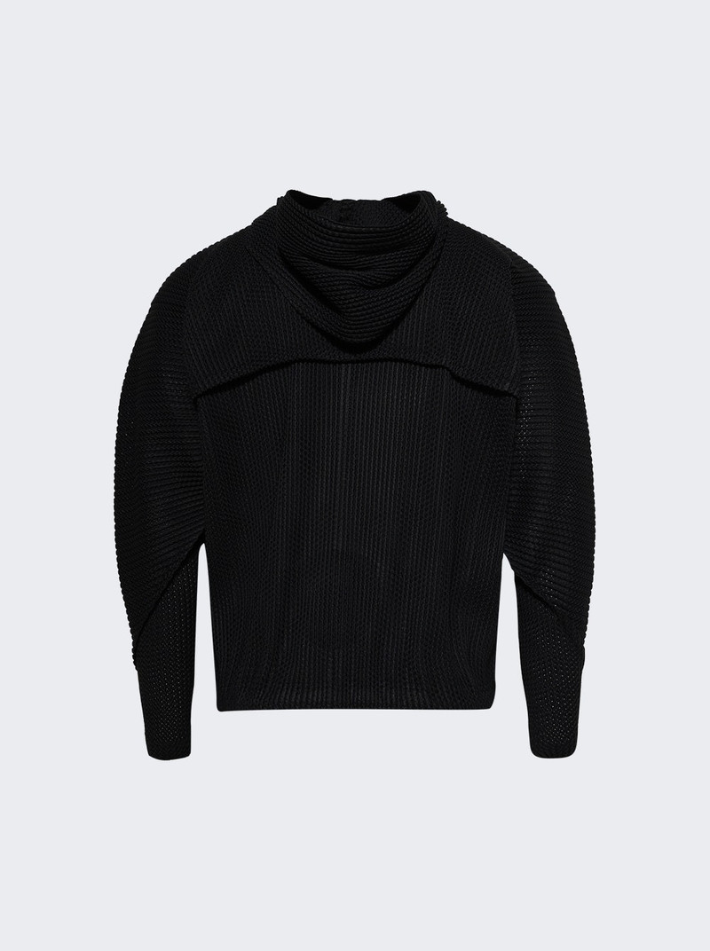 ISSEY MIYAKE Wickerwork Mesh Jacket Black outlook