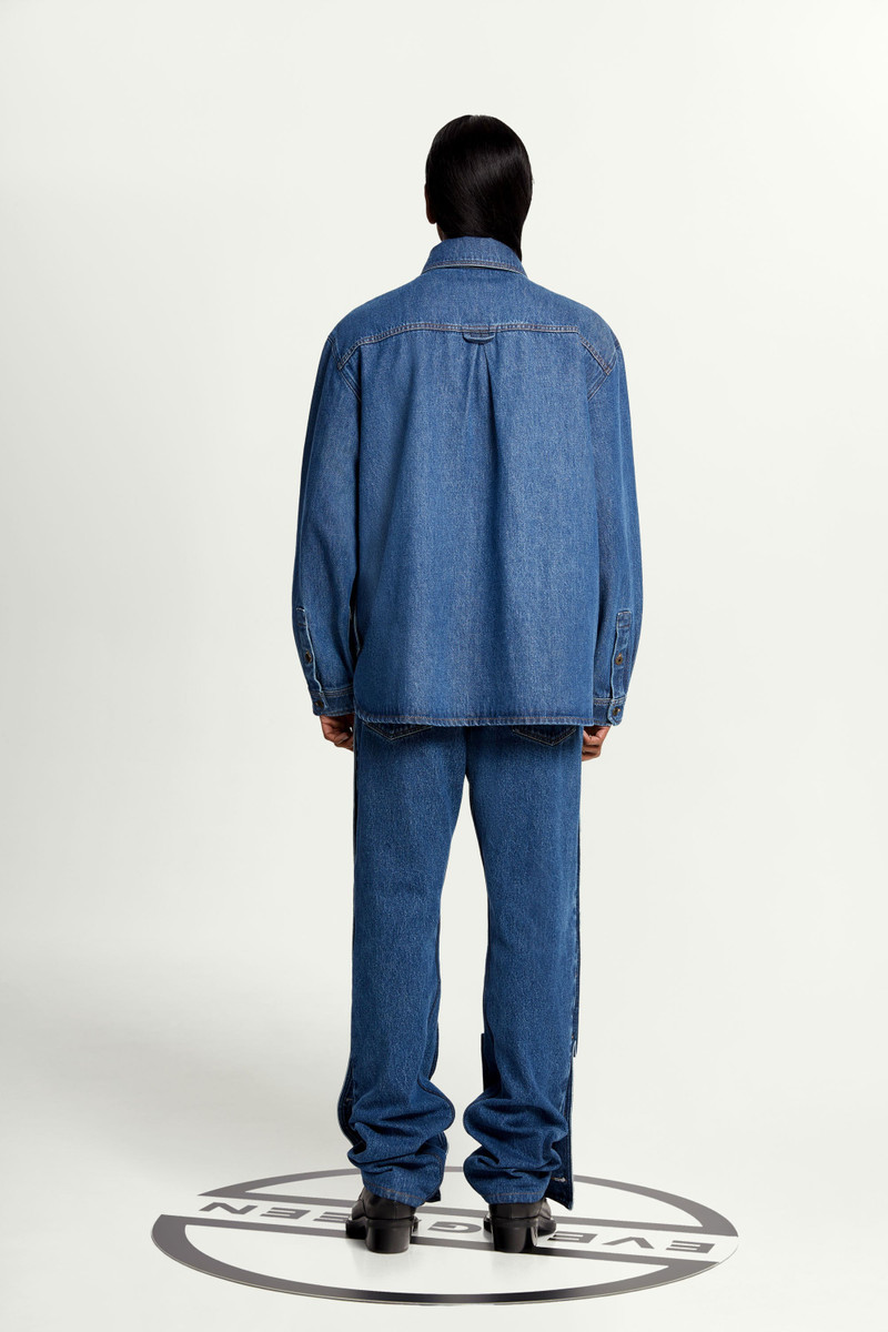 Classic Button Panel Denim Shirt 9