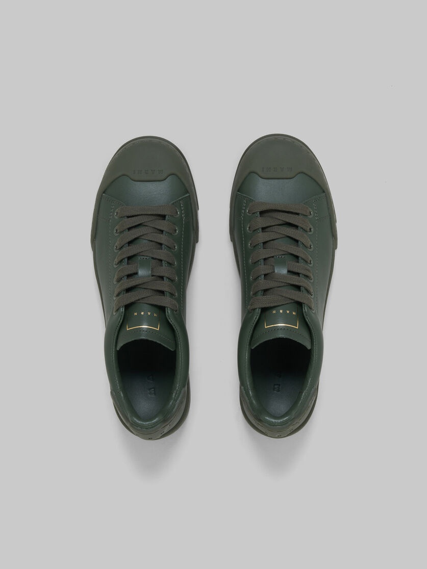 DADA BUMPER SNEAKER IN GREEN LEATHER - 4