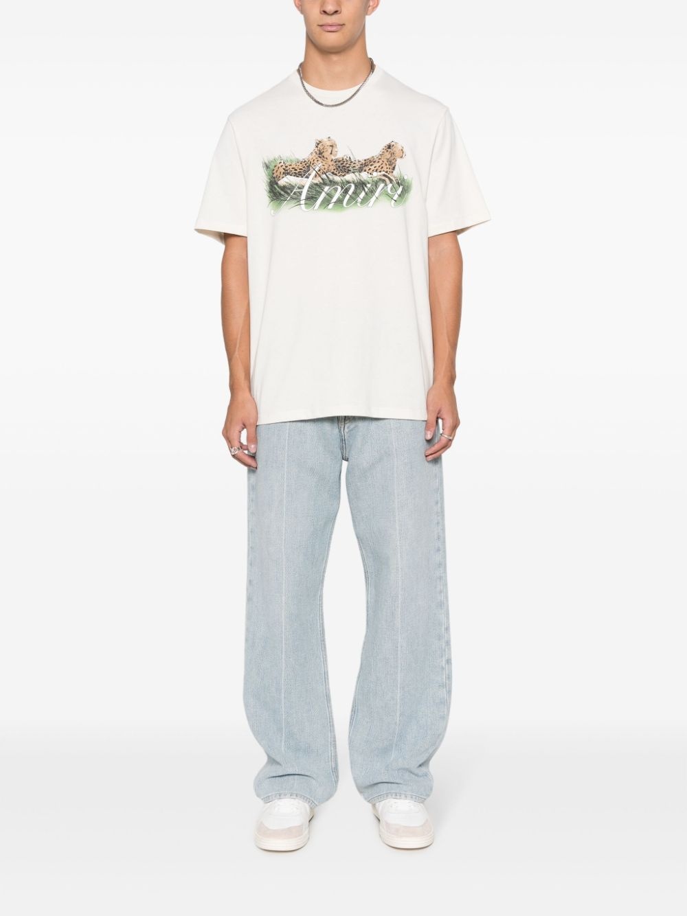 Cheetah Logo-print cotton T-shirt - 2