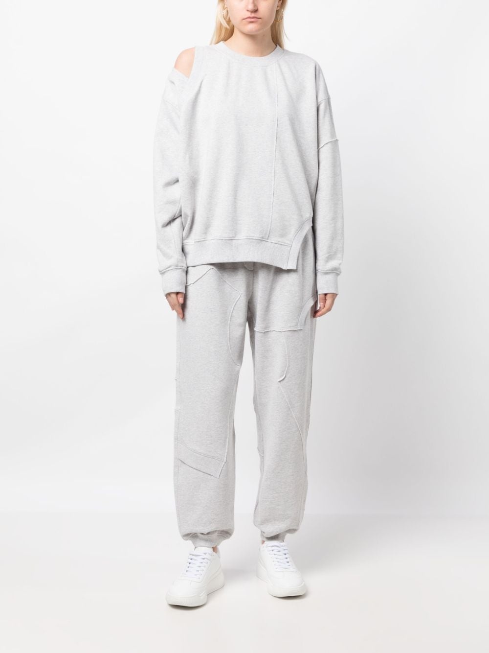 panelled cotton track pants - 2