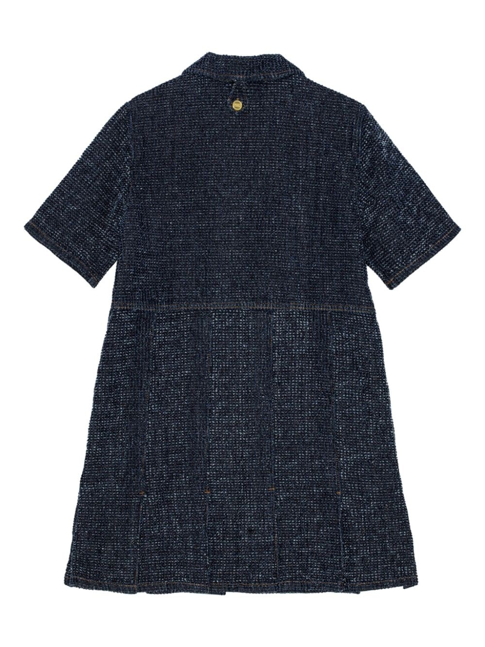 short-sleeve denim mini dress - 6