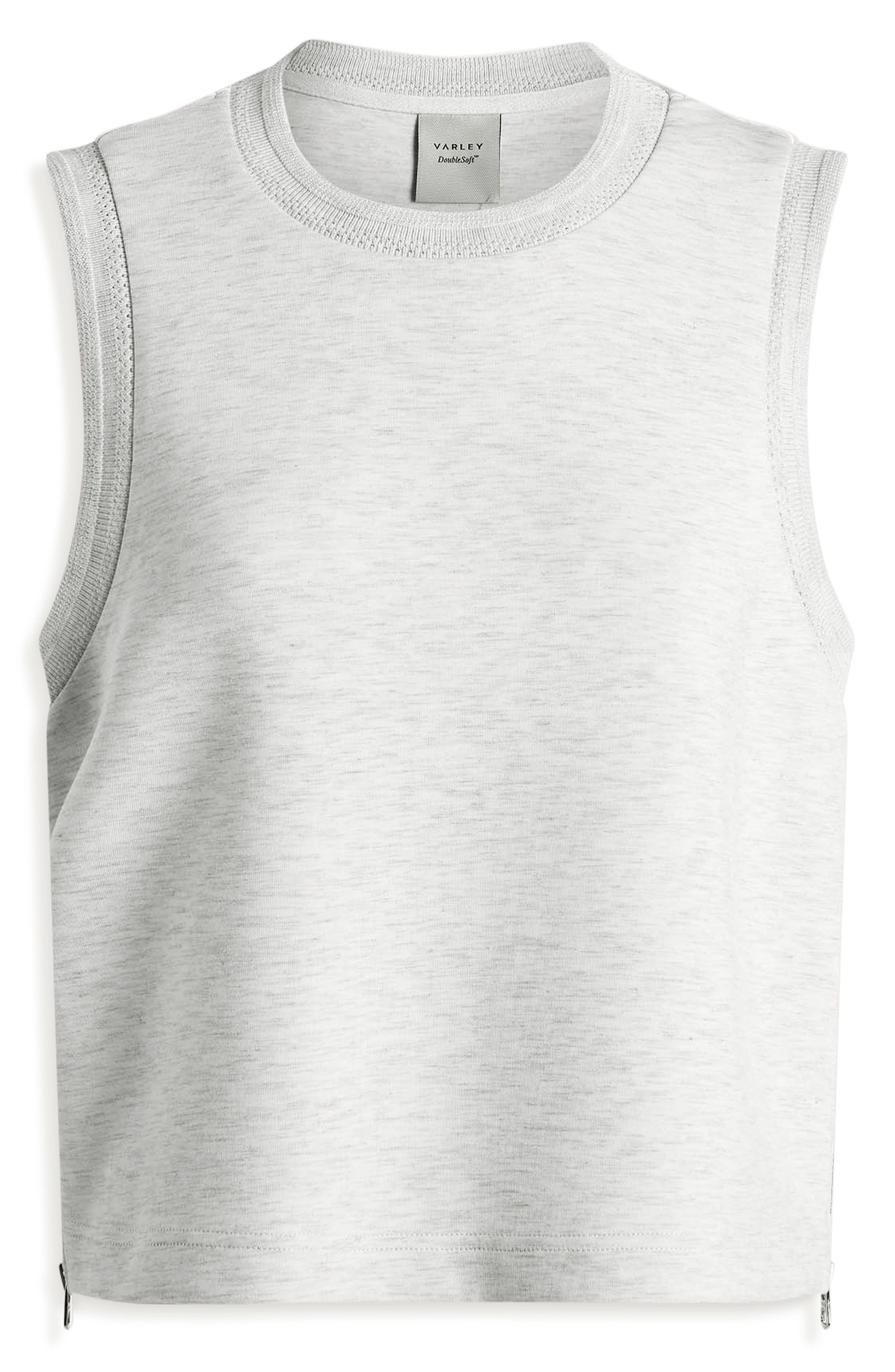 Varley Shea Crop Tank in Ivory Marl at Nordstrom - 5