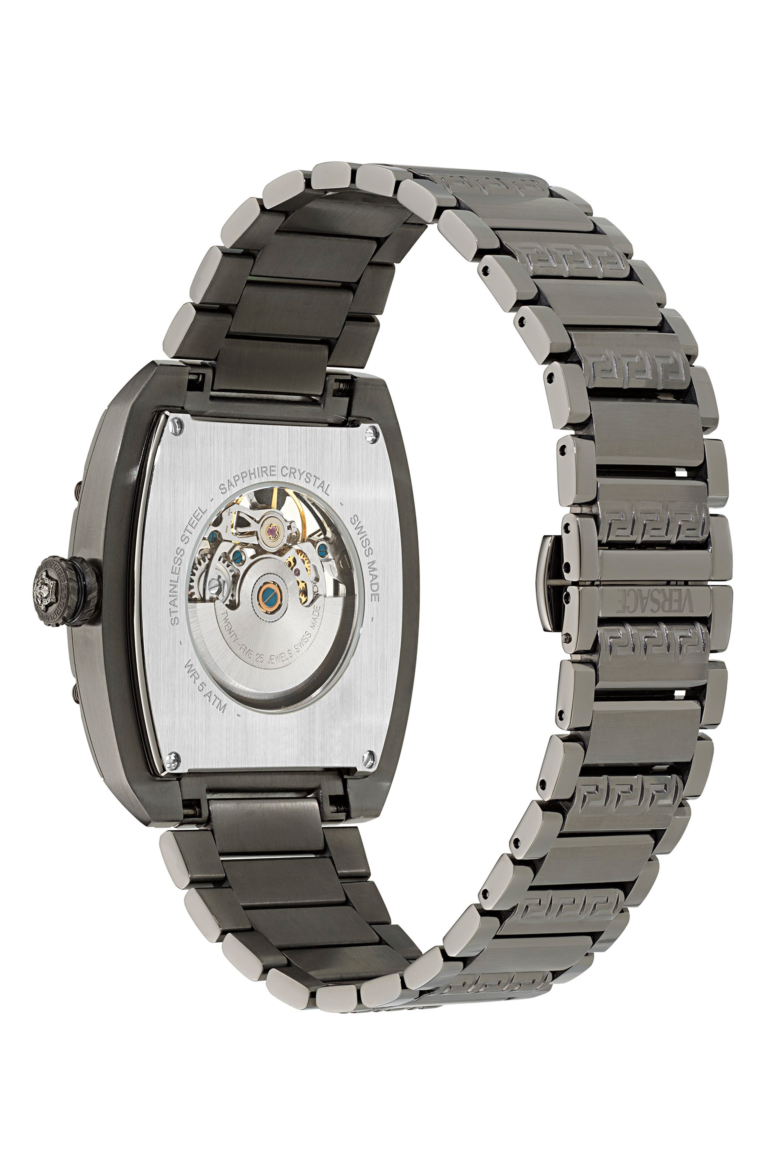 Versace Dominus Bracelet Watch, 42mm in Ip Gunmetal at Nordstrom - 3