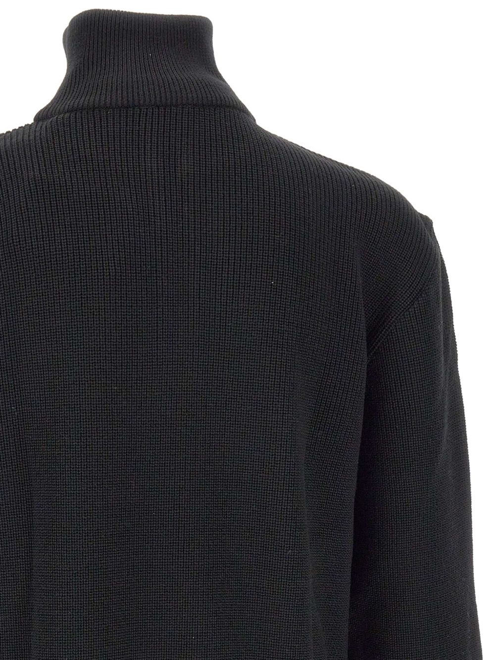 ribbed high-neck half-zip sweater - 5