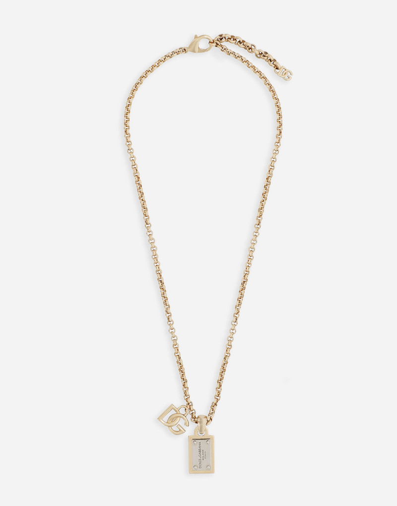 Link necklace with DG logo and tag 1