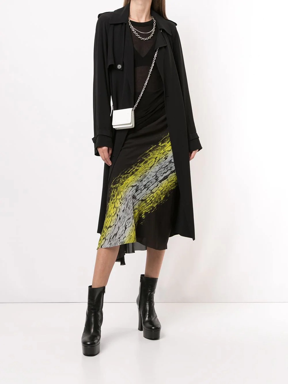 abstract-print midi skirt - 2