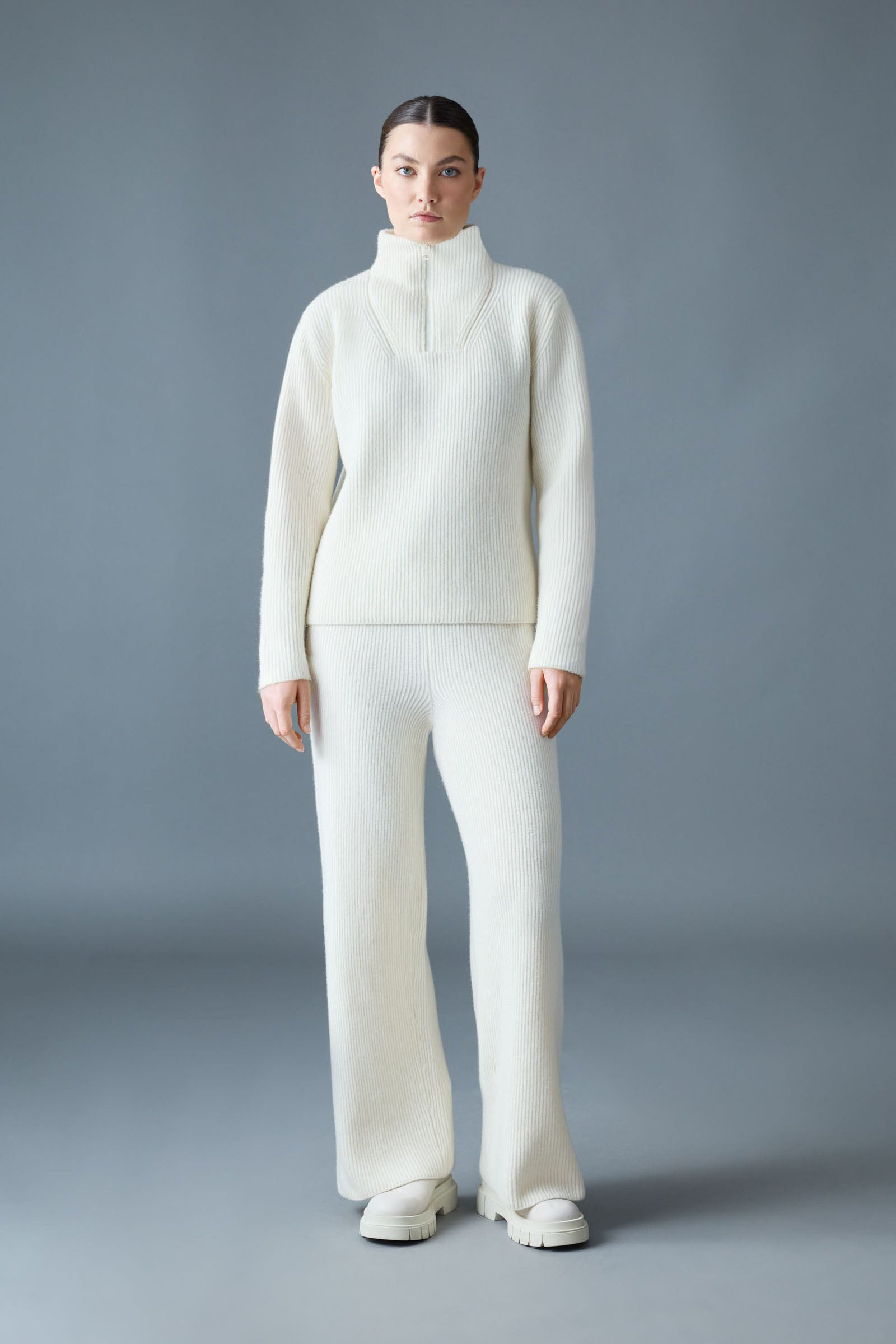 GLADYS Sweater Knit Half-Zip Pullover - 2