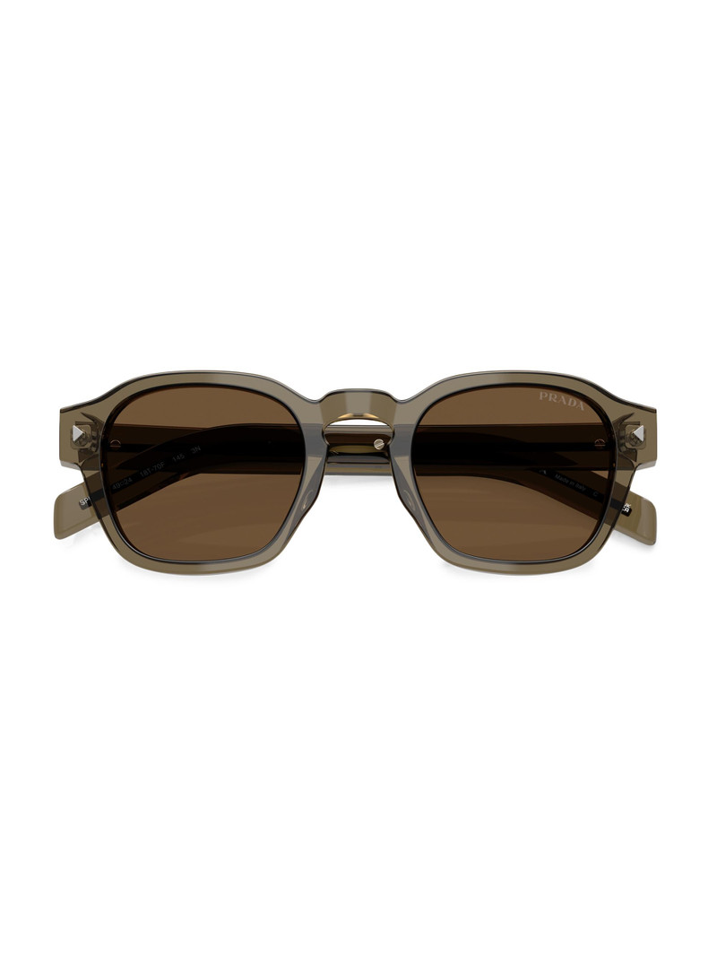 Men's 52MM Round Sunglasses - Dark Brown 5