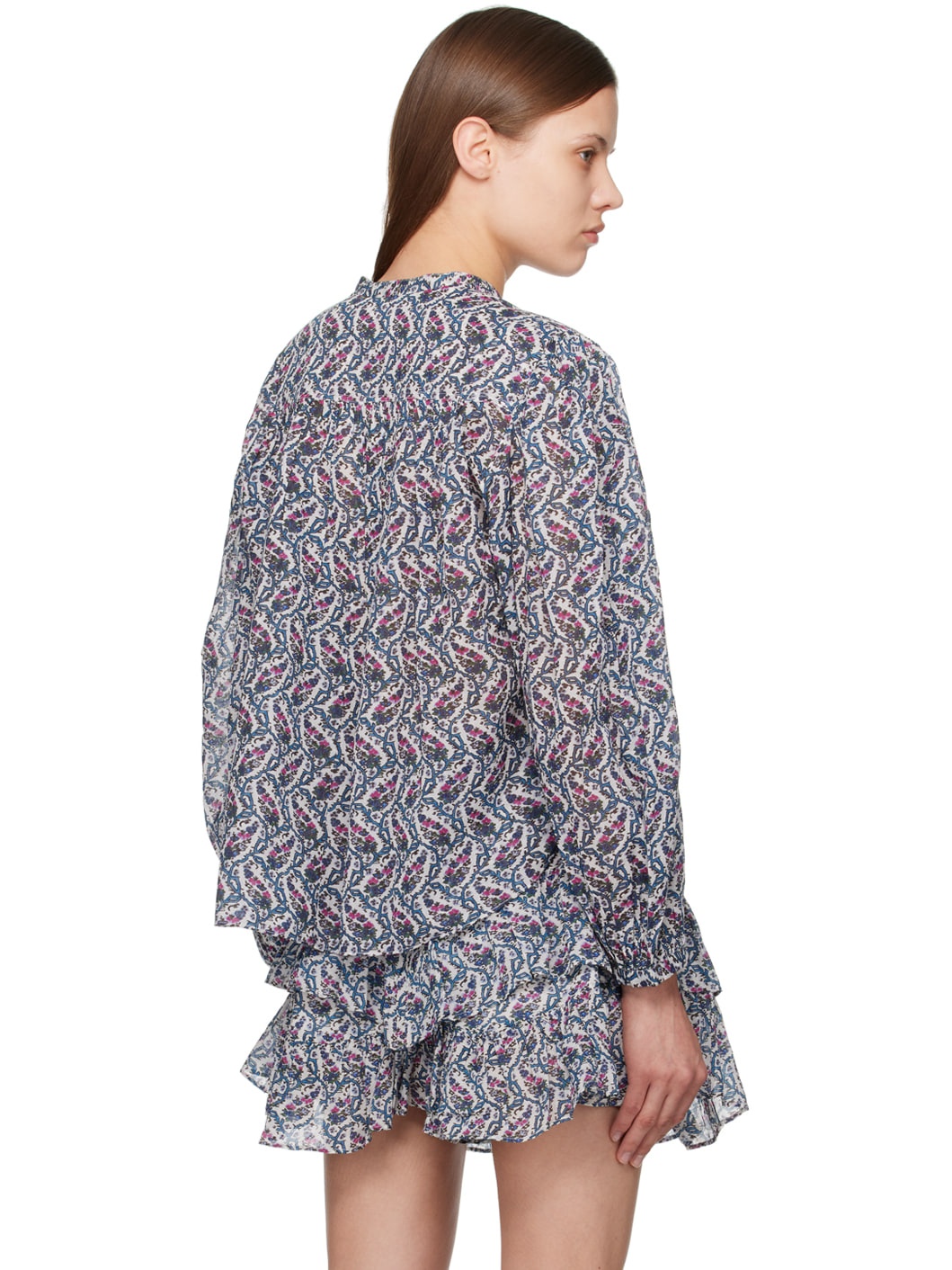 Off-White & Blue Salika Shirt - 3
