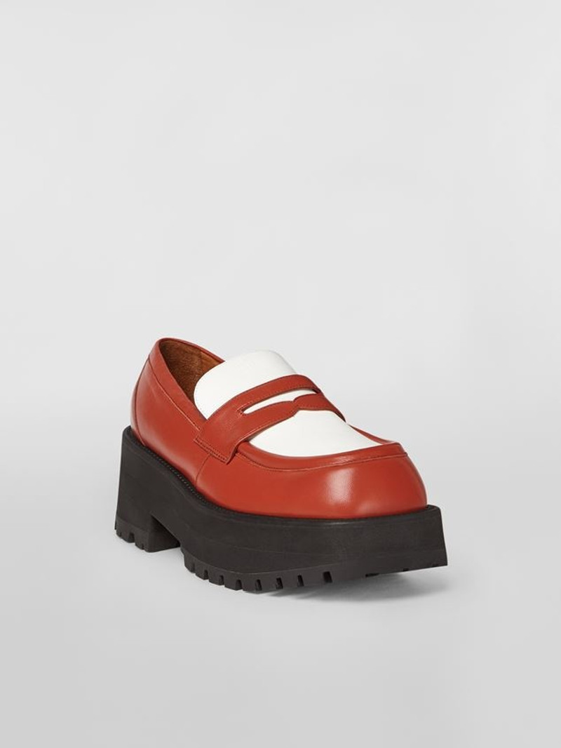 Marni BI-COLOURED SOFT NAPPA LEATHER MOCCASIN outlook