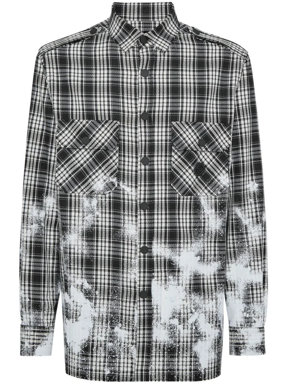 checked long-sleeve shirt - 1