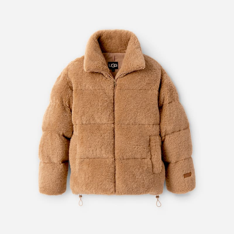 ® Women's Emmalyn ®fluff Puffer Jacket Fleece in Camel 1
