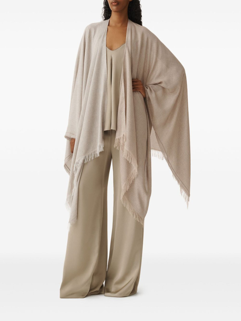 FABIANA FILIPPI frayed-hem cape outlook