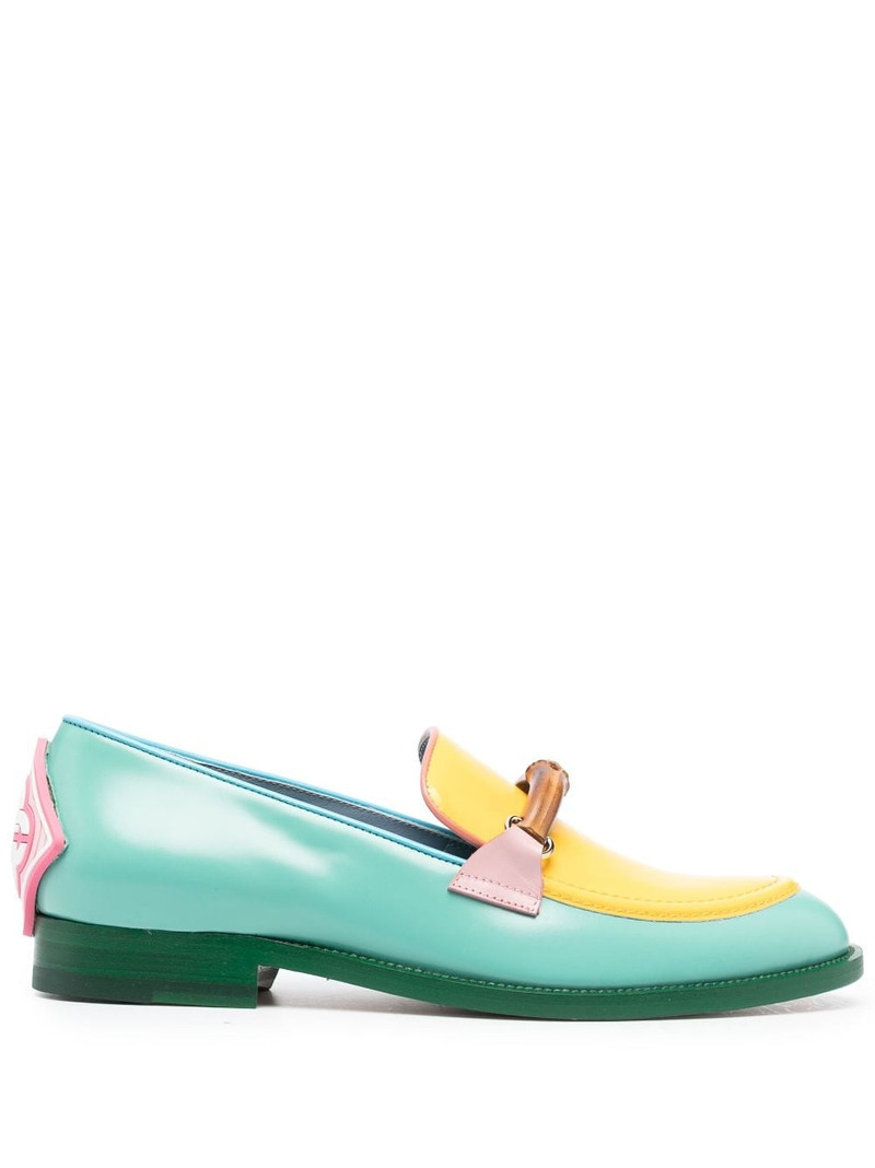 logo-patch multi-panel loafers 1