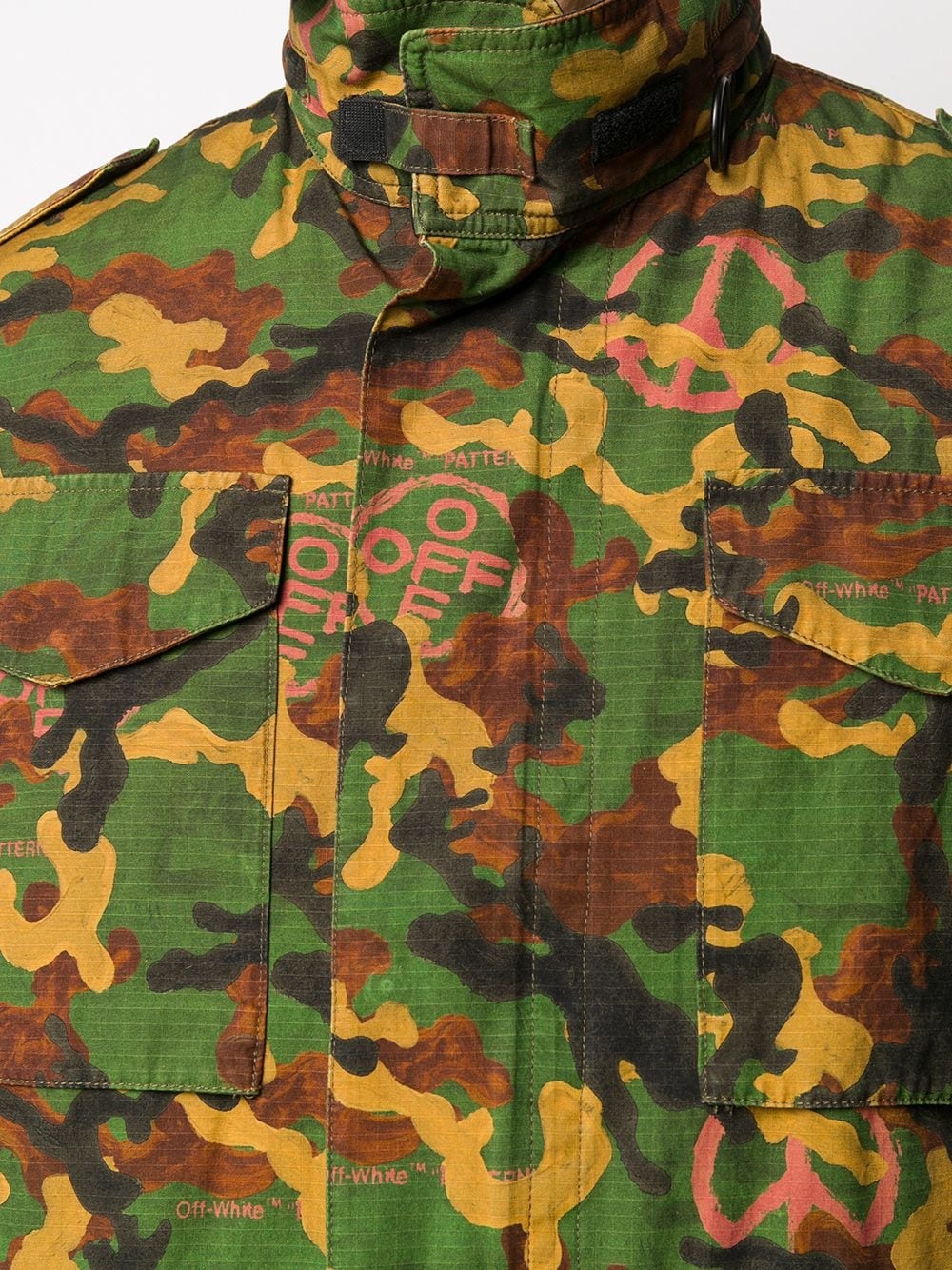 camouflage padded field jacket - 5