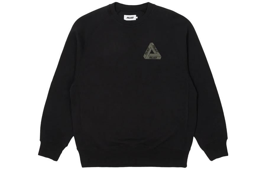 Palace FW22 Tri-Ferg Slub Crew Sweater 'Black' P23CS139 - 2