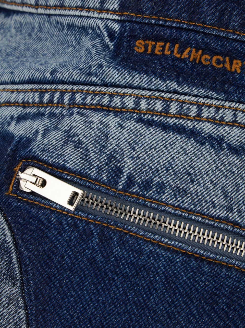 split-detail denim skirt - 3