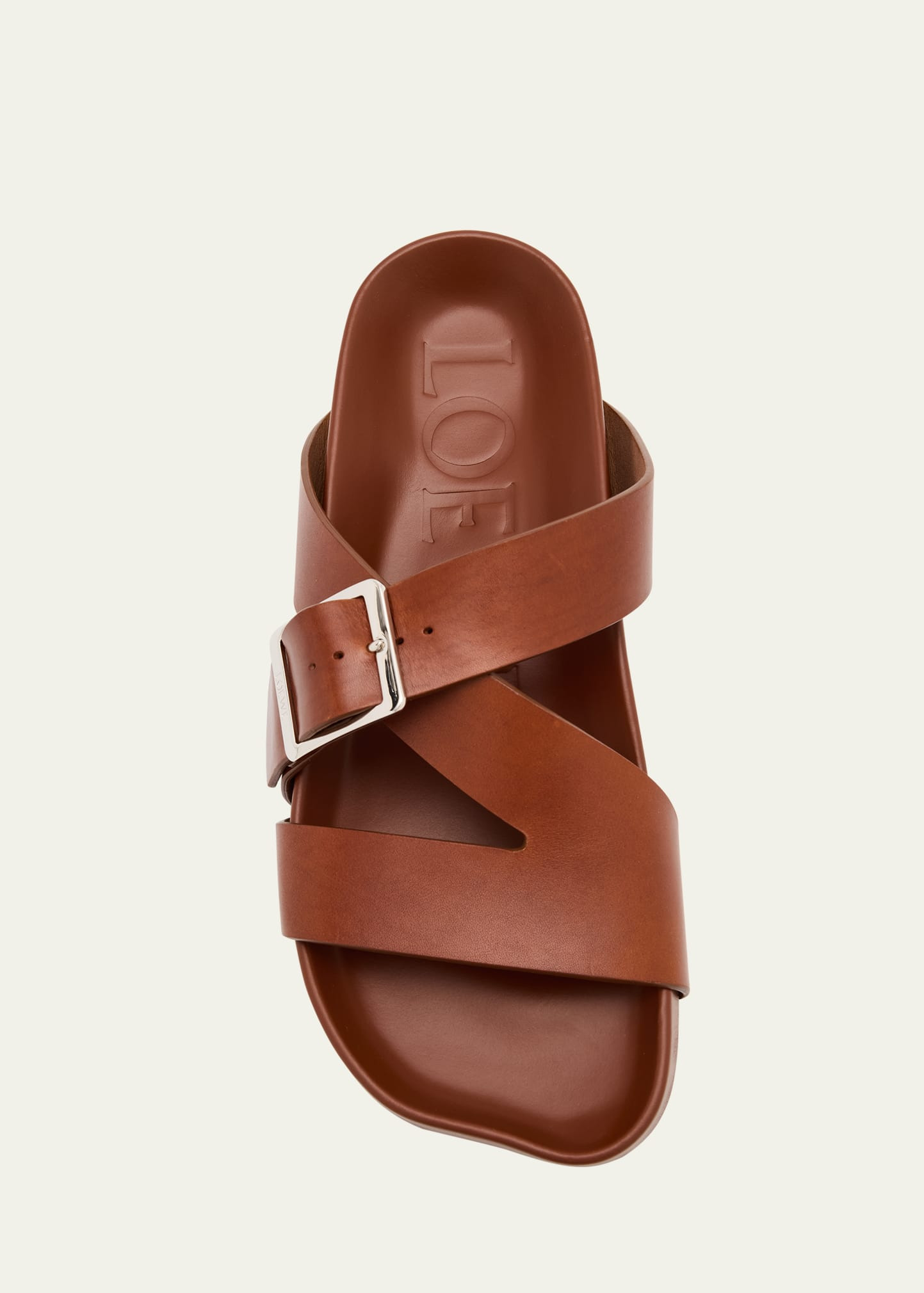 Men's Ease Calfskin Buckle Slide Sandals - 5