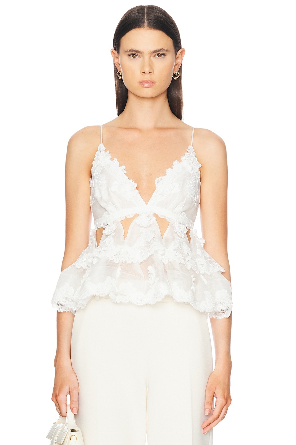 Crush Lace Motif Tiered Top - 1