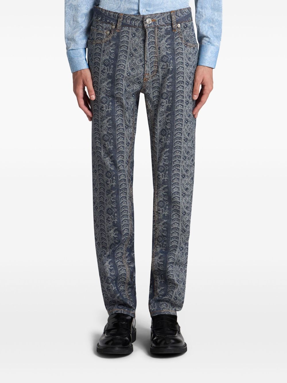 jacquard paisley jeans - 3