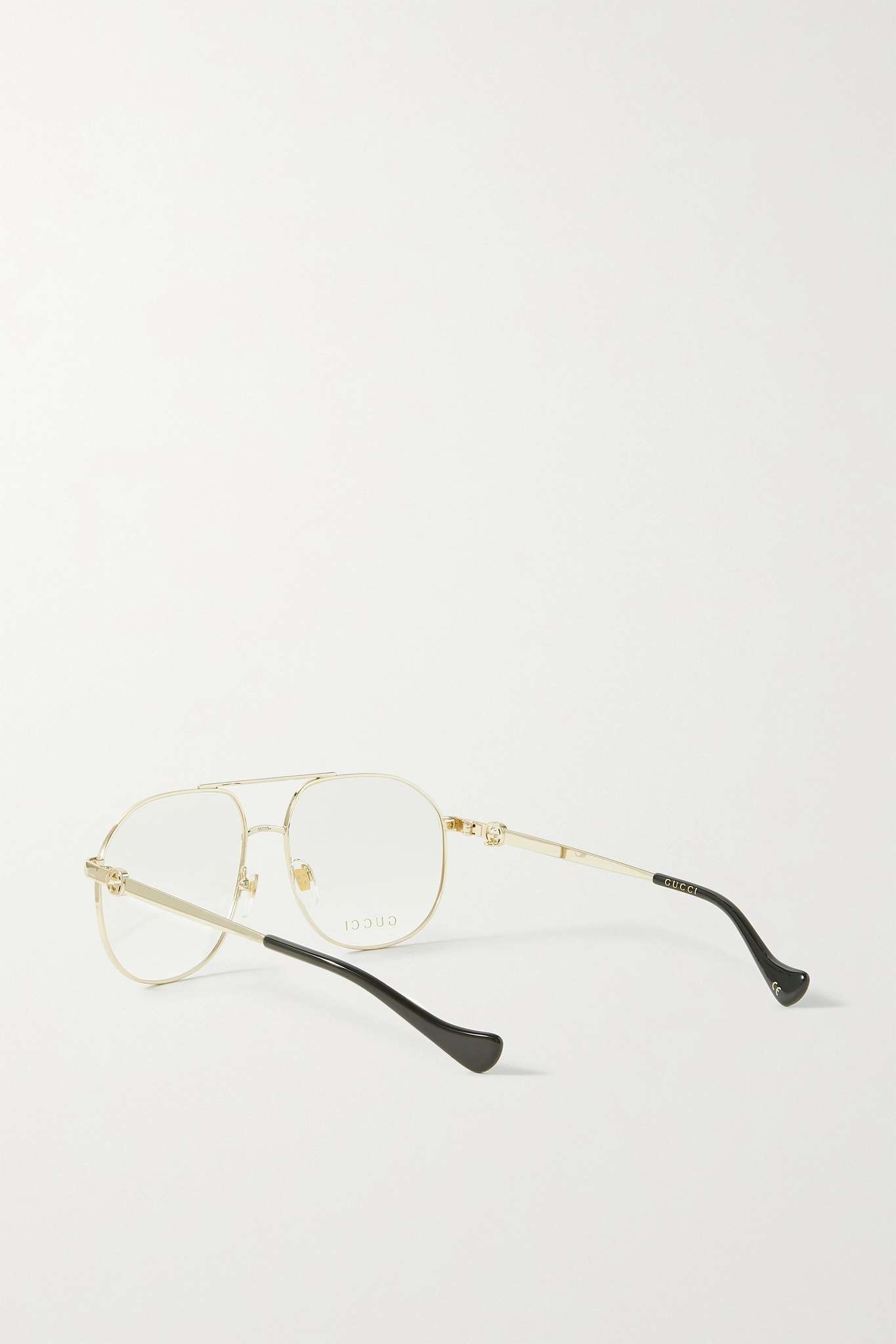 Oversized aviator-style gold-tone and acetate optical glasses - 2