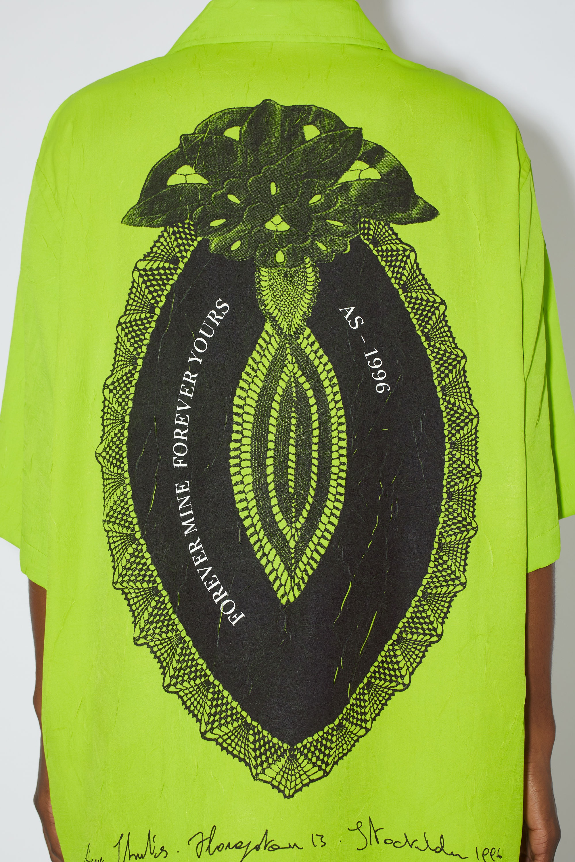 Printed button-up shirt - Lime green - 4