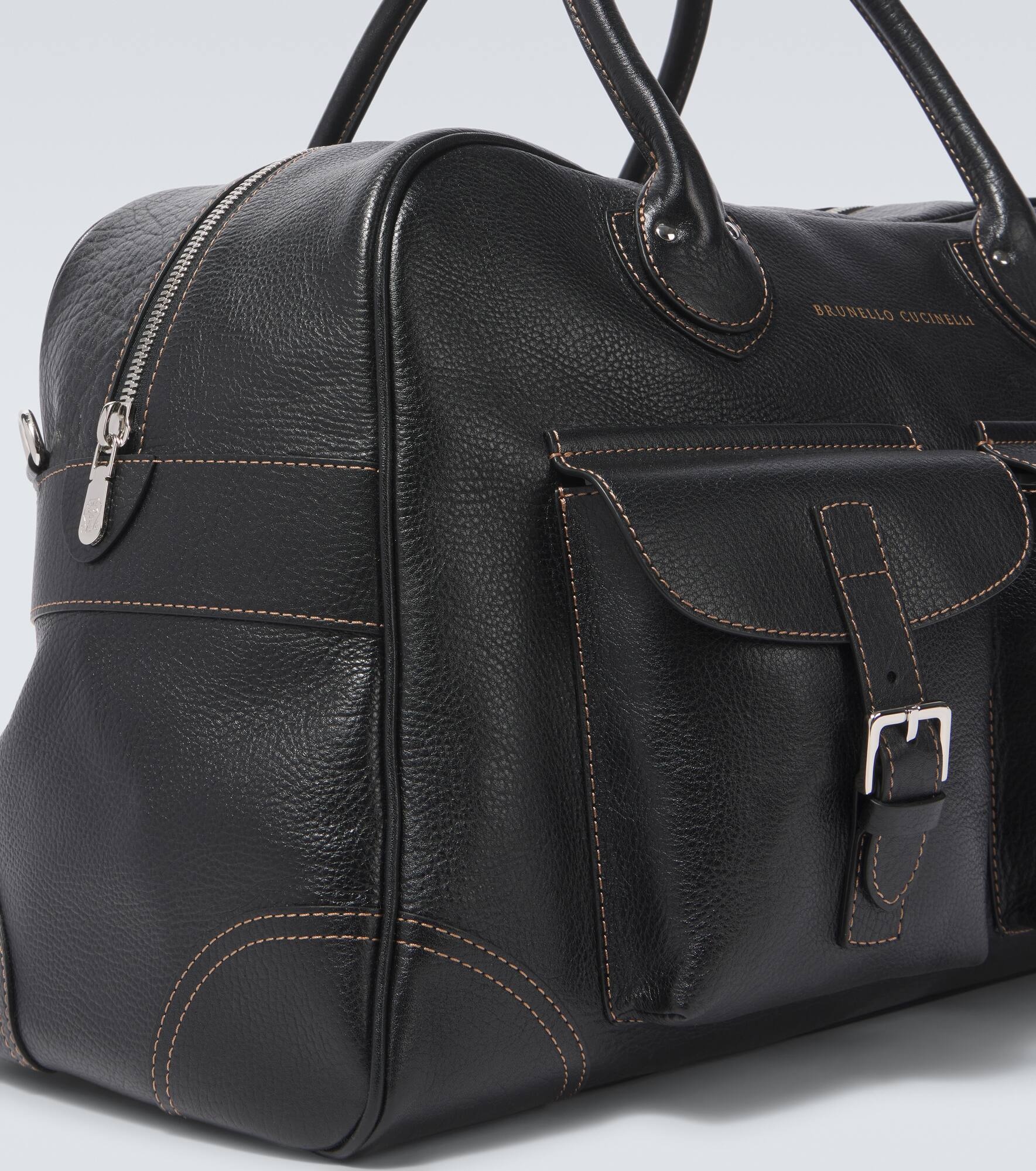 Leather duffel bag - 6