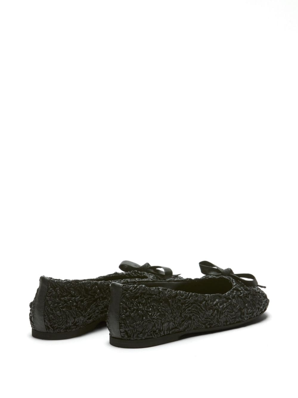 cloqué leather ballerina shoes - 3